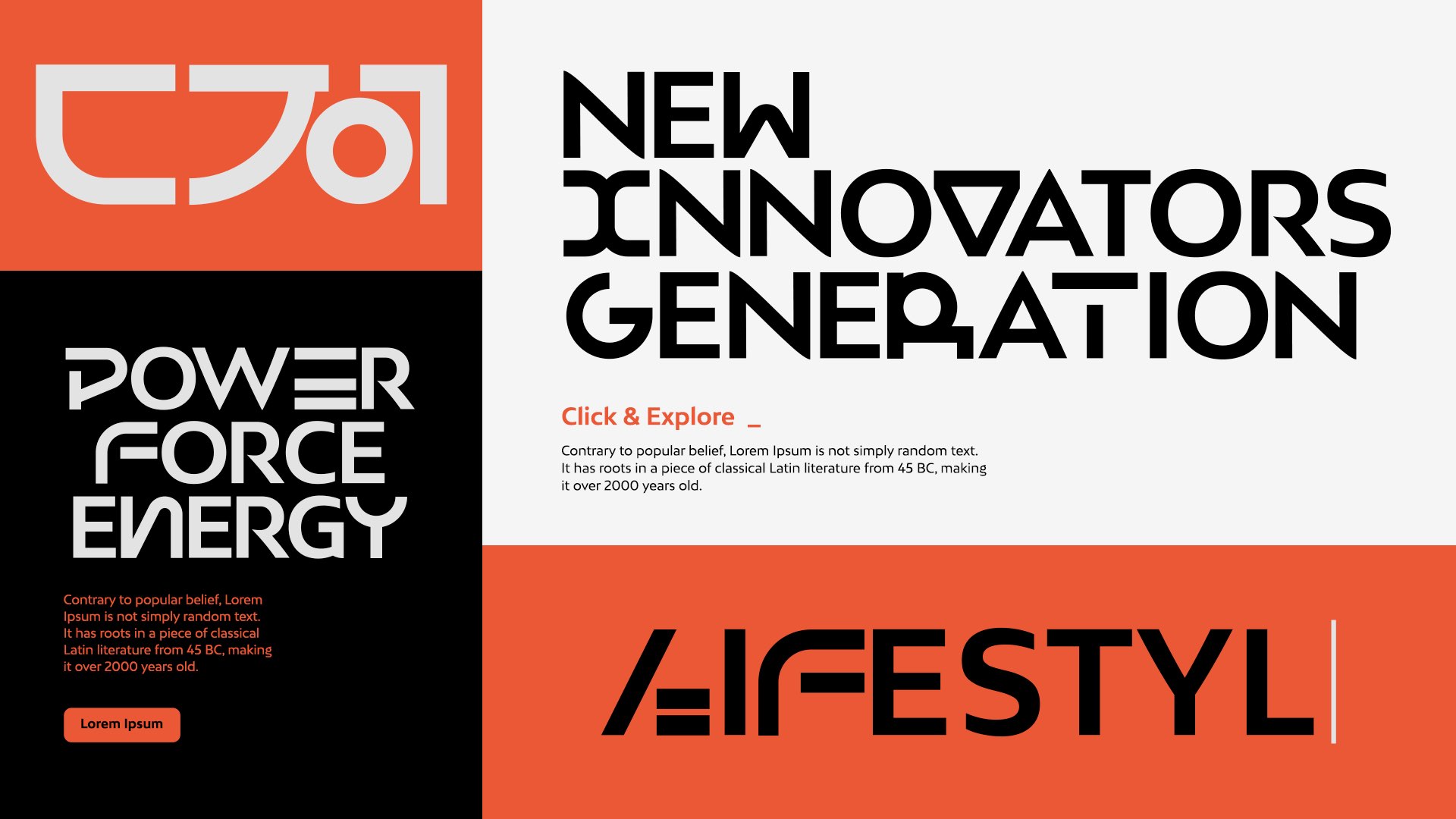 Display in use — Power. Force. Energy. A new innovators generation.